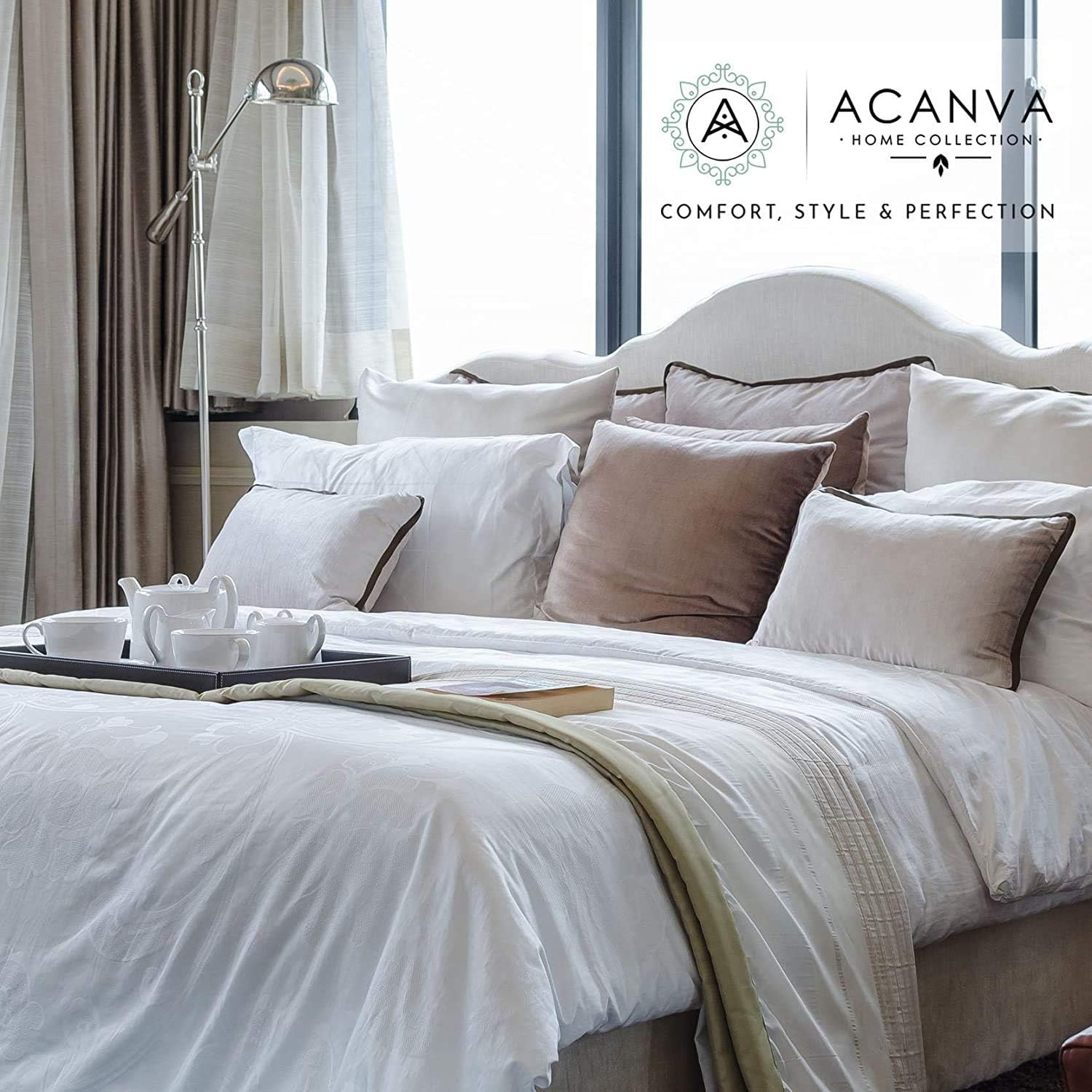 Acanva 20 x 20 Premium Hypoallergenic Polyester Stuffer Square Form Sham Throw Pillow Inserts, 20"-4P, 2020 Newer Version: Home & Kitchen