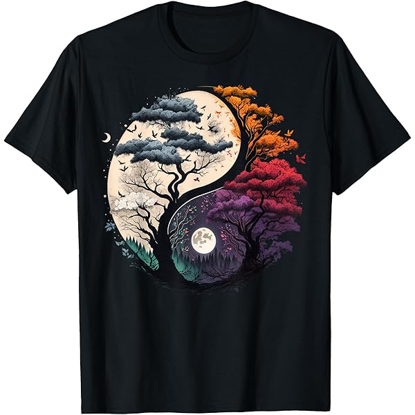 Amazon.com: Yin Yang T-shirt with Earth T-Shirt : Clothing