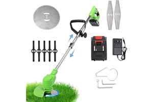 Battery Powered 21V Cordless Grass Trimmer, Electric Cordless Weed Wacker, Weed Trimmer, Grass Lawn Trimmer Edger with Charge