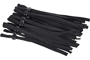 ANGEL'S PEEL LOUNGE Angel’s Peel Lounge Pack of 100 Black Elastic Cord String with Adjustable Buckle Lock for Adult/Children Face Mask- DIY Soft Elastic Band for Ear Loops - Ear Muff Strap Rope for Craft Sewing