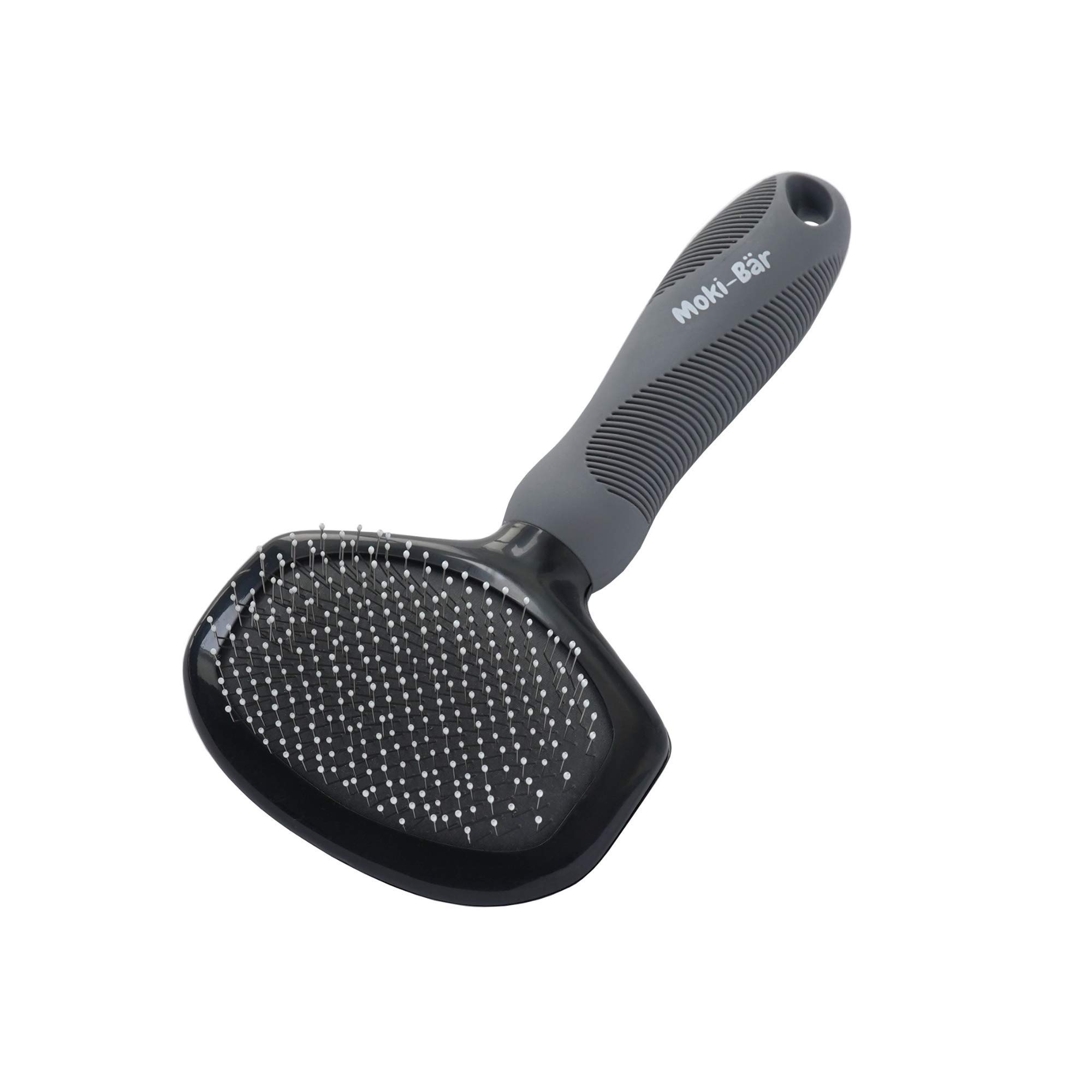 Moki Bear Soft Brush Dog Brush Poodle with Protective Nubs for Particularly Sensitive Animals I Ideal for Non-Hairy Dogs I Large