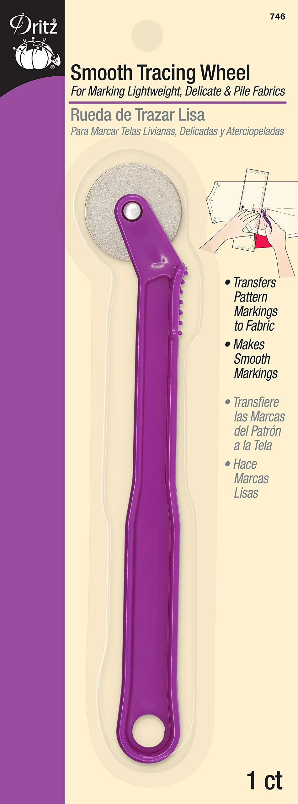 Photo 1 of Dritz Smooth Tracing Wheel, Purple