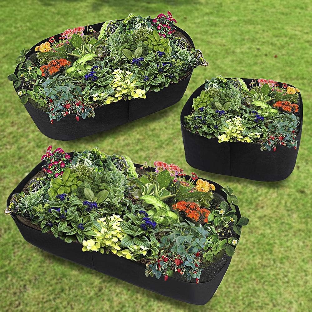 Grow Bags - Outdoor Indoor Garden Planting Bags Cultivation Pots Planters Vegetable Grow Farm Home - Stand Bottoms Flap Compost Planting Honor Indoor Half Small Hanging Colored Root Starter Plas