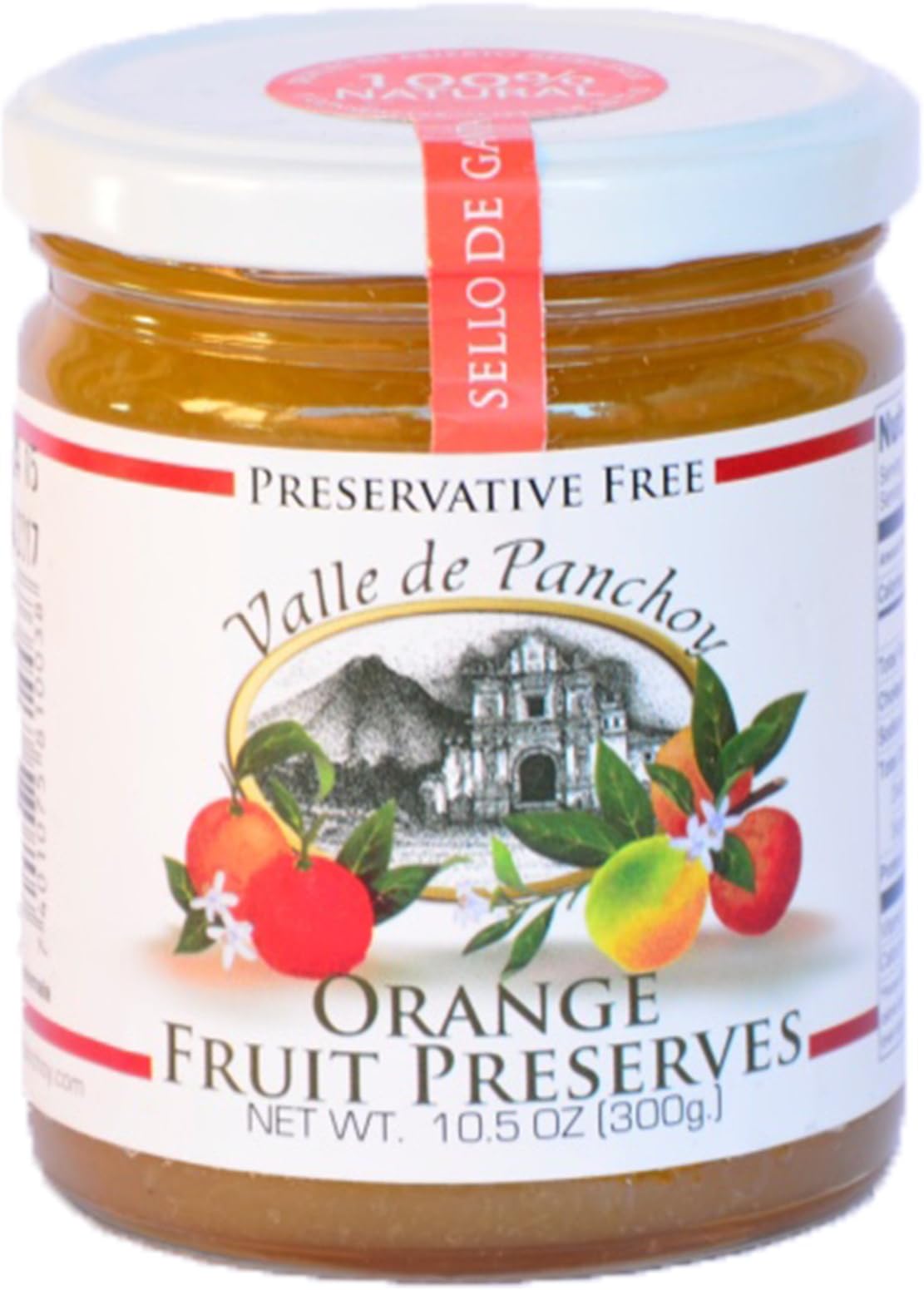 Valle de Panchoy Fruit Preserves, 100% Natural - 300grs / 10.5oz (Orange)