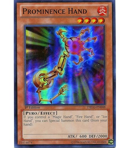Amazon.com: YU-GI-OH! - Prominence Hand (DRLG-EN048) - Dragons of Legend -  1st Edition