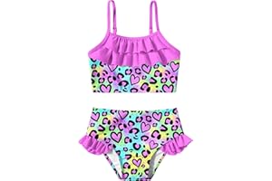 LIFAKY Little Girls Two Piece Mermaid Bikini Set Ruffle Adjustable Summer Beach Bathing Swimsuit 3-7 Years for Kids