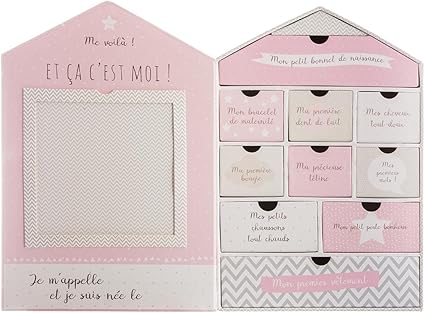 Coffret de naissance avec boite à souvenirs + cad...