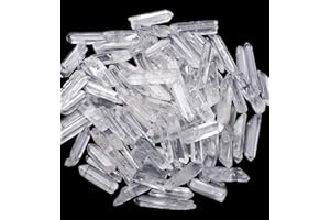 DUQGUHO Clear Quartz Crystals Points Bulk Healing Crystal Stones Irregular Shape Raw Quartz Points Crystal Wand for Jewelry Making Polishing Cabbing Reiki Energy Balance 0.4-1.18" 0.22 lb