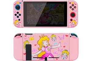 TIKOdirect Protective Case for Switch, Soft Full Skin Protective Cover with Pretty Cute Pattern, Silicone Slim Shockproof Back and Grip Case Only for Switch 2017, Princess