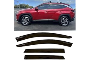 TONOYTIM Window Visors Rain Guards Tape-On Side Vent Deflectors for 2022-2025 Hyundai Tucson SEL Value Limited Sport Ultimate SE Smoke Tinted Sun Shade 2022 2023 2024 2025 4-Pieces Set 94185