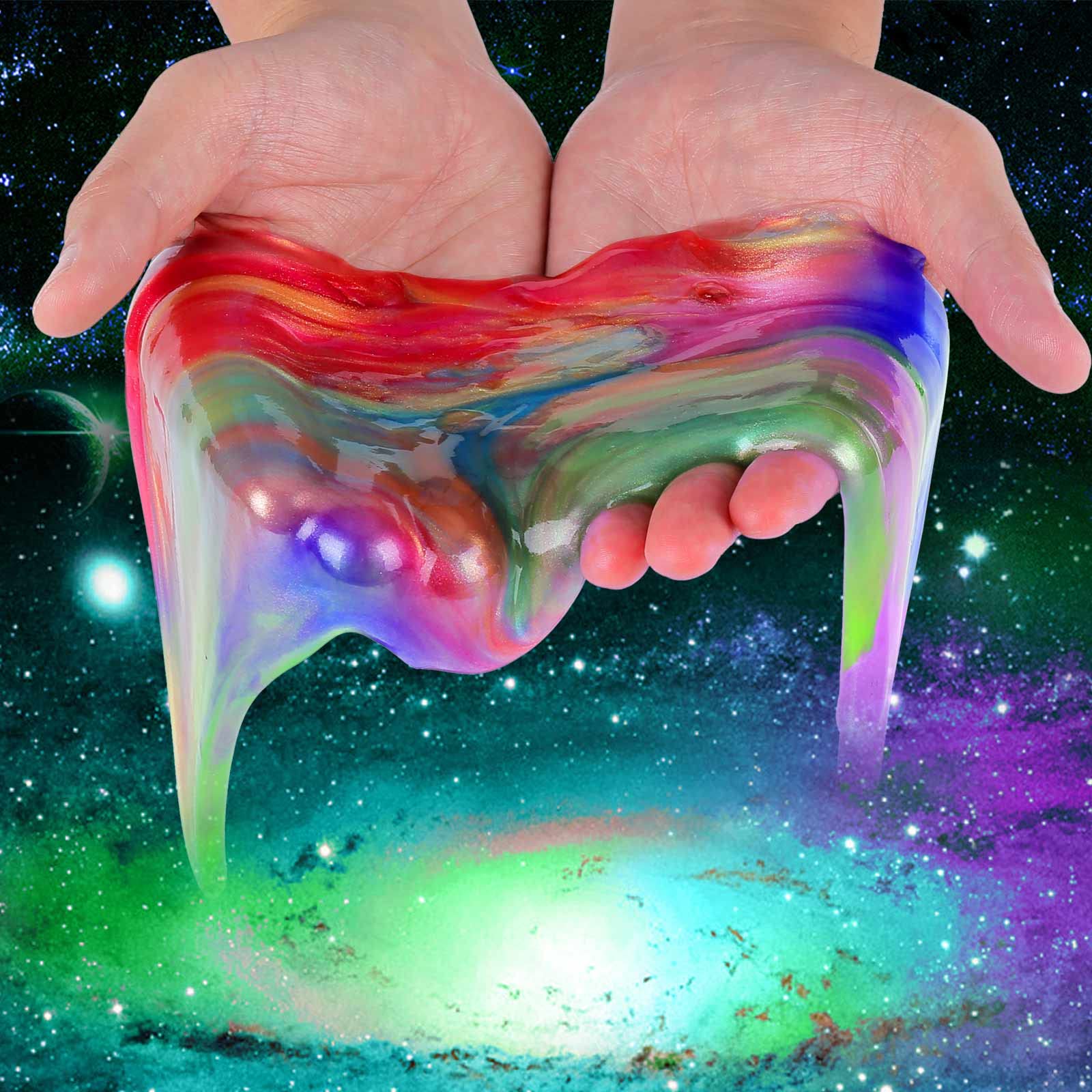 iMelitoy Galaxy Slime 48 Pack, Kids Slime Party Favors, Classroom Prize, Christmas Goodie Bag Stuffers, Valentine for Kids, Super Soft and Non Sticky Ultimate Slime Kits for Girls Ages 7 12