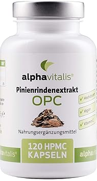 Der VERGLEICHSSIEGER 2019*: 500 mg Pinienrindenextrakt mit OPC je Kapsel + natürliches Vitamin C - ohne Magnesiumstearat - la