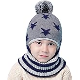 Baby Girls Boys Winter Hat Scarf Earflap Hood Scarves Toddler Kids