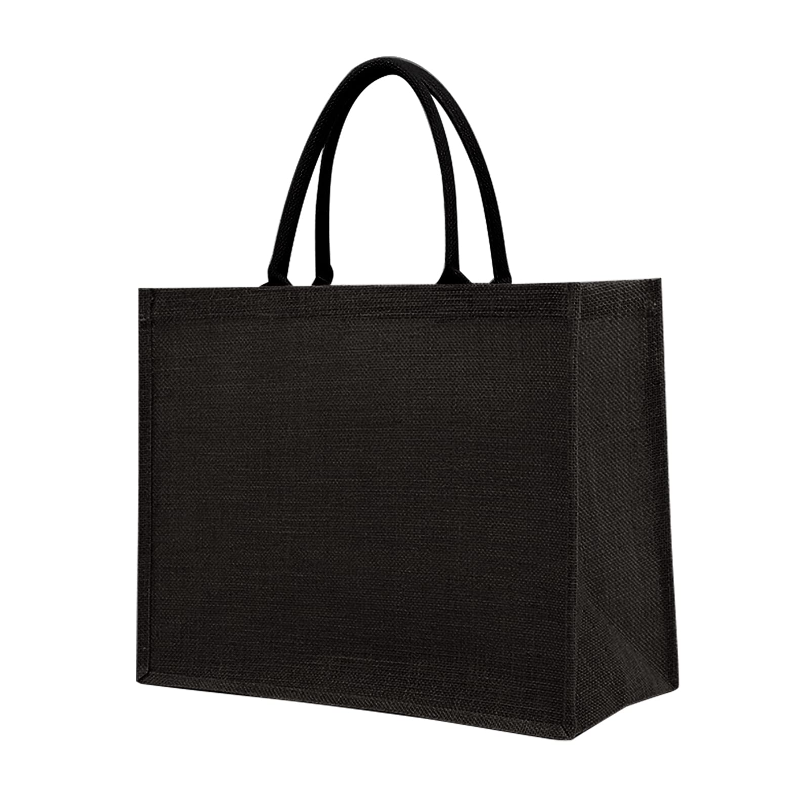 NICEYEA Reusable Large Gunny Strong Shopping Bag Jute Lunch Handbag Storage Shopper Carrier Shoulder Tote Bags for Girls Women