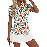 Rapbin Womens Polo Shirt Golf Shirts Women Collared Shirts Short Sleeve Tee V Neck Tops