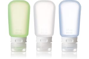 HumanGear GoToob, 3.0-Ounce, Large, 3-Pack, Lime Green, Clear, Sky Blue, HG0187