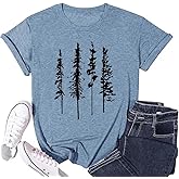 Hike Mountain Camping T Shirt for Women Adventure Awaits Nature Travel Short Sleeve Pine Tree Kindness Heart Printed Top