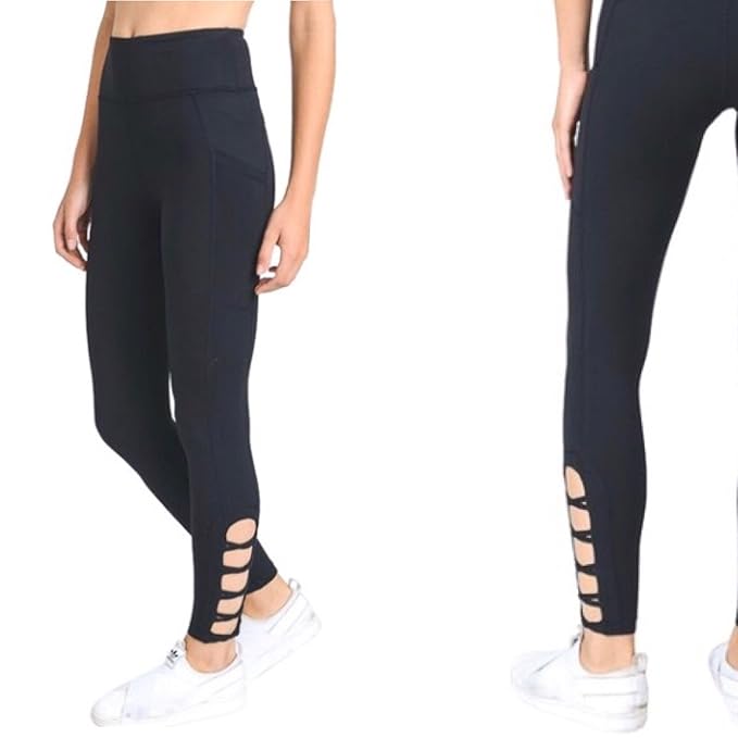 High Waist Crisscross Yoga Pants Pockets NOT See Through ...