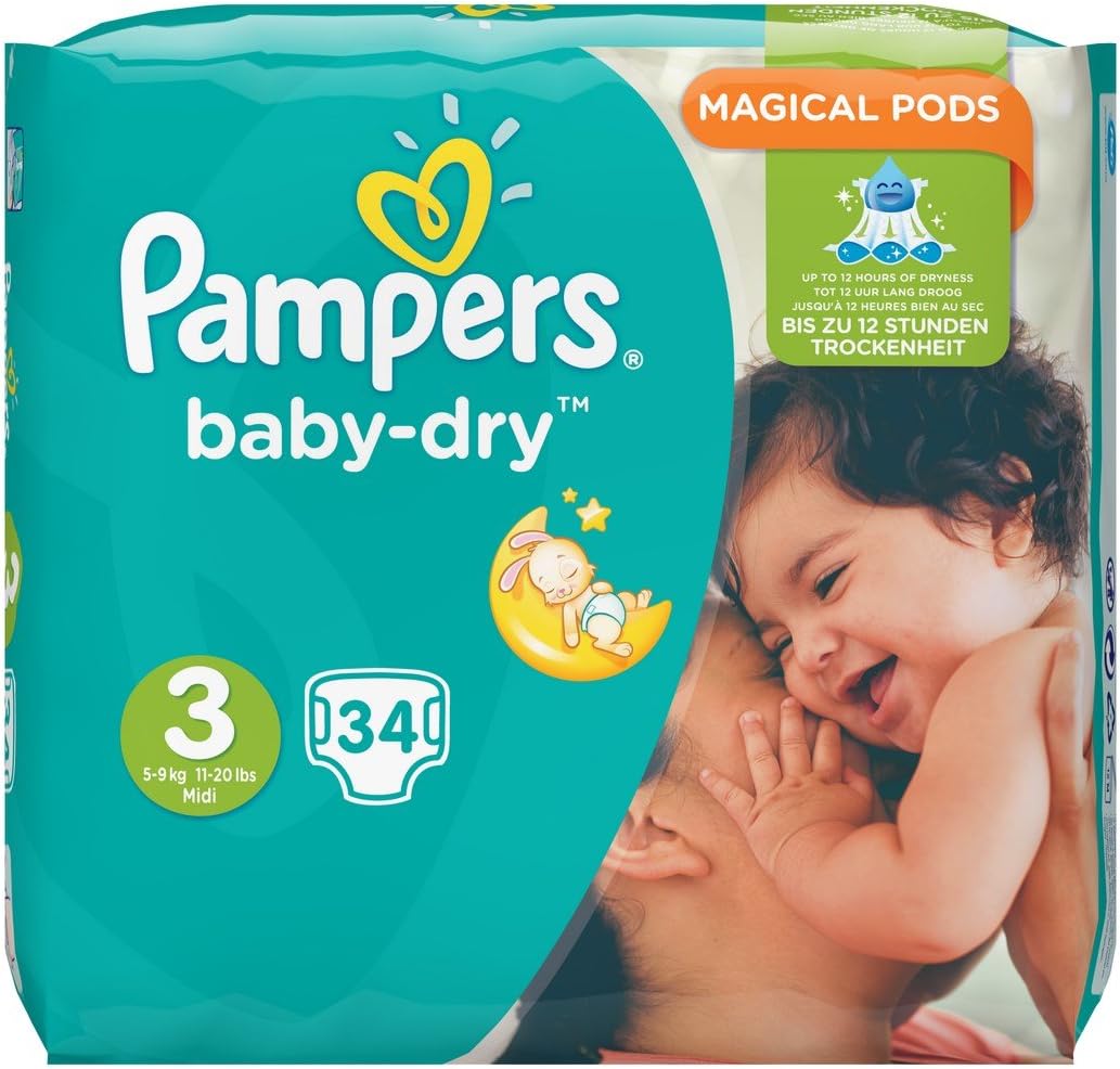 pampers baby dry 34 pack