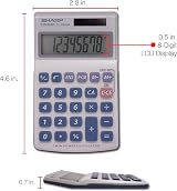 Sharp EL 240SAB Calculator Grey Dual Power 8-Digit LCD Pocket view 3