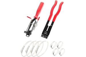 RACOONA CV Boot Clamp Tool Kit, Car Accessories, Automotive Hose Axle Plier with 8pcs CV Boot Clamps