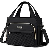 Yunkevivo Lunch Bag Lunch Box Women - Insulated Lunch Tote Bag for Women Men, Leakproof Large Womens Lunch Bags for Work, Lunch Cooler Bag for Adult with Side Pocket for Picnic, Hiking, Beach (Black)
