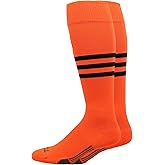 MadSportsStuff Dugout Striped Baseball Softball Socks | Performance Cushion & Support | Youth & Adult | Made in USA