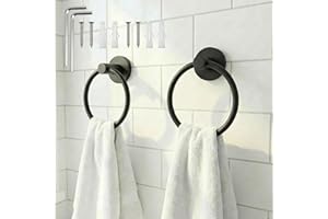 Towel Ring for Bathroom Wall 2 Pack, Stainless Steel Hand Towel Holder Heavy Duty Wall Mounted Towel Hanger for Bathroom Kitc