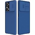 WVOZWWO for Xiaomi redmi Note 12 Turbo/Poco F5 Case Cover,Poco F5 Phone Case with Slide Camera Protector Cover Hard PC TPU Slim Rugged Protective Phone Case for Redmi Note 12 Turbo/Poco F5 5G (Blue)