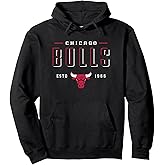 NBA Official Chicago Bulls Half Moon Pullover Hoodie