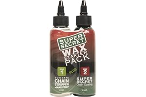 SILCA Professional Grade Bike Chain Cleaner and liquid Wax - 2 Pack Starter Bundle with Silca PRO Chain Stripper & Super Seret Chain Wax, Concentrate, 4oz Bottles with Applicator Tip