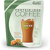 CHIKE Salted Caramel Latte Protein Iced Coffee Plant Protein, 16.8 OZ