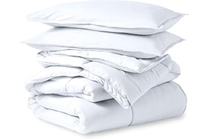 Bare Home Comforter Set - Oversized King Size - Ultra-Soft - Goose Down Alternative - Premium 1800 Series - All Season Warmth (Oversized King, White)