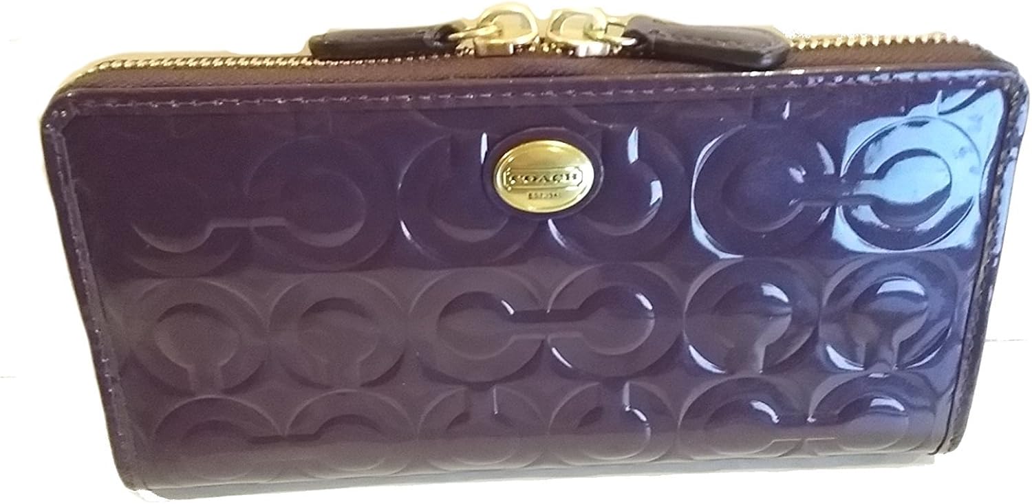patent leather coach wallet