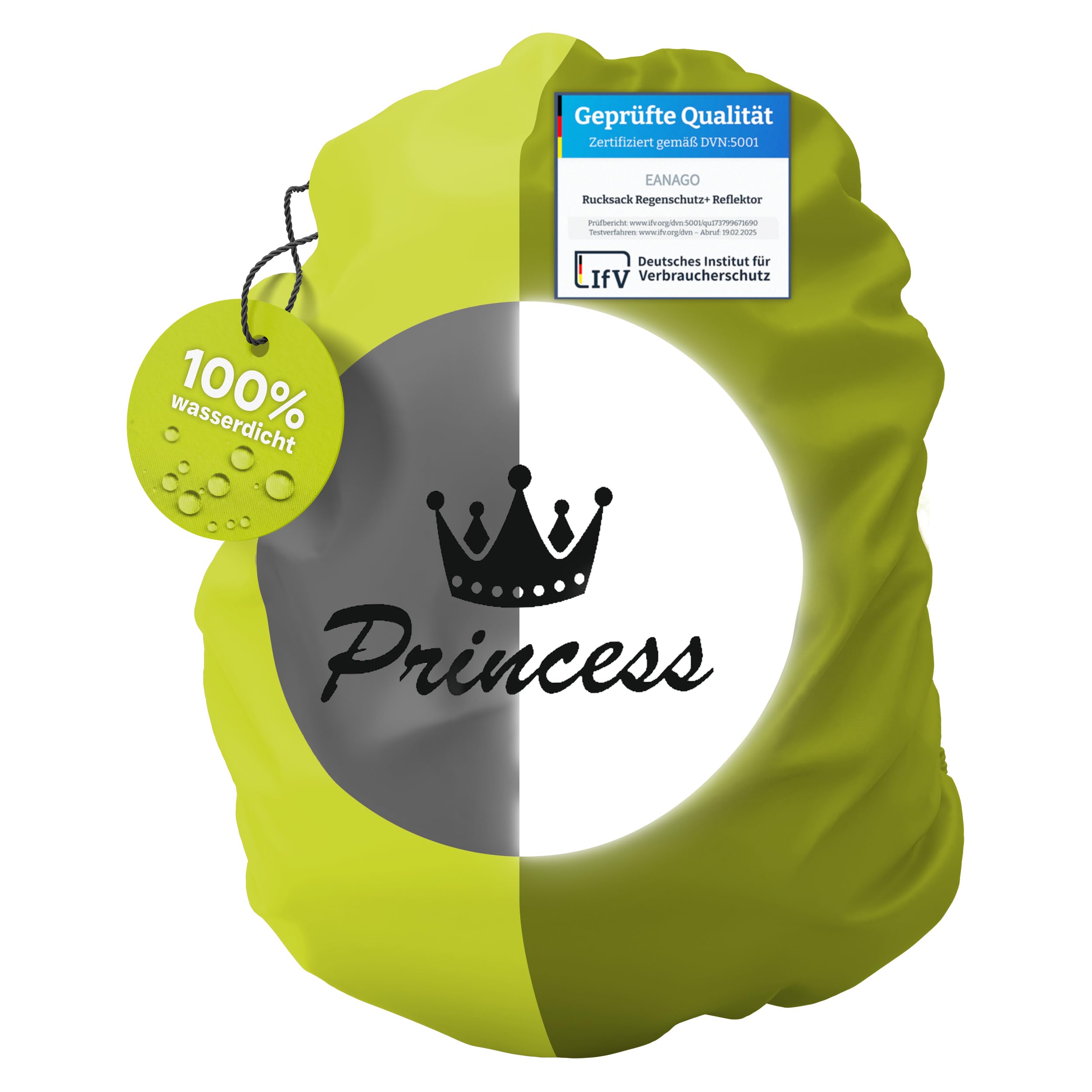 Schoolbag rucksack backpack satchel rain cover/rain cover with reflection picture princess