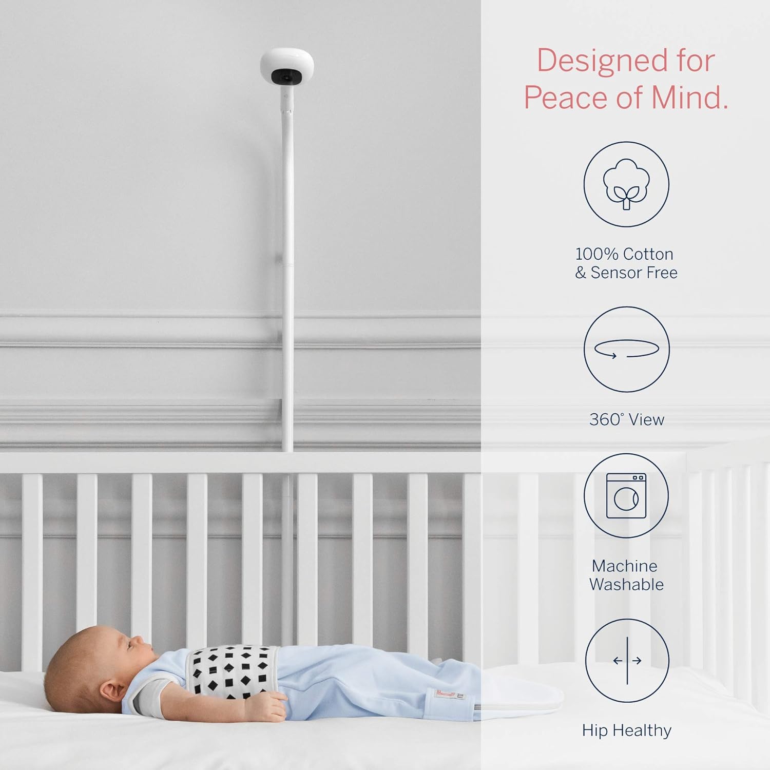 nanit breathing band over sleep sack