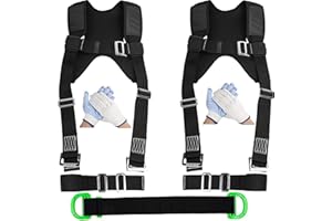 KOAKOMI Furniture Moving Straps with Chest Buckle, 2-Person Lifting and Moving System, Adjustable Carrying Moving Shoulder Strap for Furniture, Appliances, Mattresses Heavy Objects up to 1000lbs