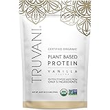 Truvani Organic Vegan Protein Powder, Organic Pea Protein Powder, Vegan, Non GMO, Gluten/Diary Free, Vanilla, 20.9oz (1pk, 20