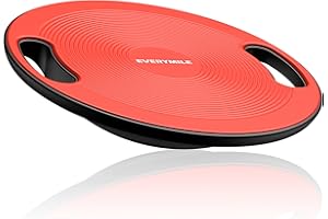 EVERYMILE Wobble Balance Board, Exercise Balance Stability Trainer Portable Balance Board with Handle for Workout Core Trainer Physical Therapy & Gym 15.7" Diameter No-Skid Surface