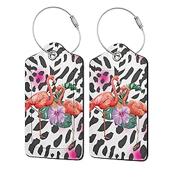 Docsckus 2 PCS PU Leahter Luggage Tag with