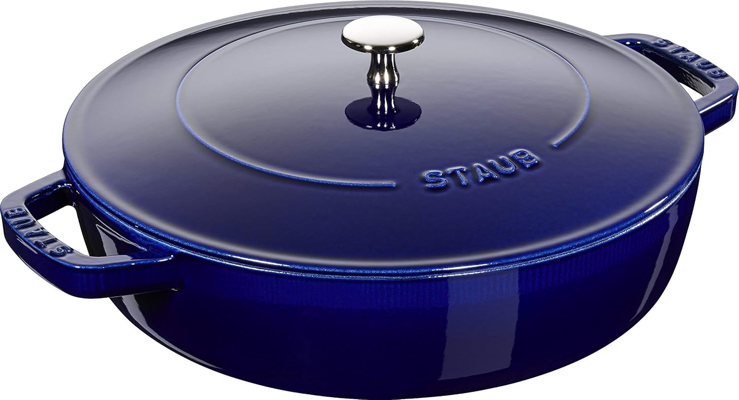 STAUB Cast Iron Chistera, Dark Blue, 28 cm Amazon.co.uk Kitchen & Home