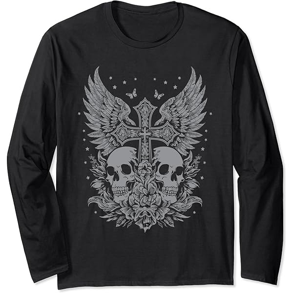 Amazon.com: Emo Y2K Grunge Aesthetic Goth Skull Cross Gothic