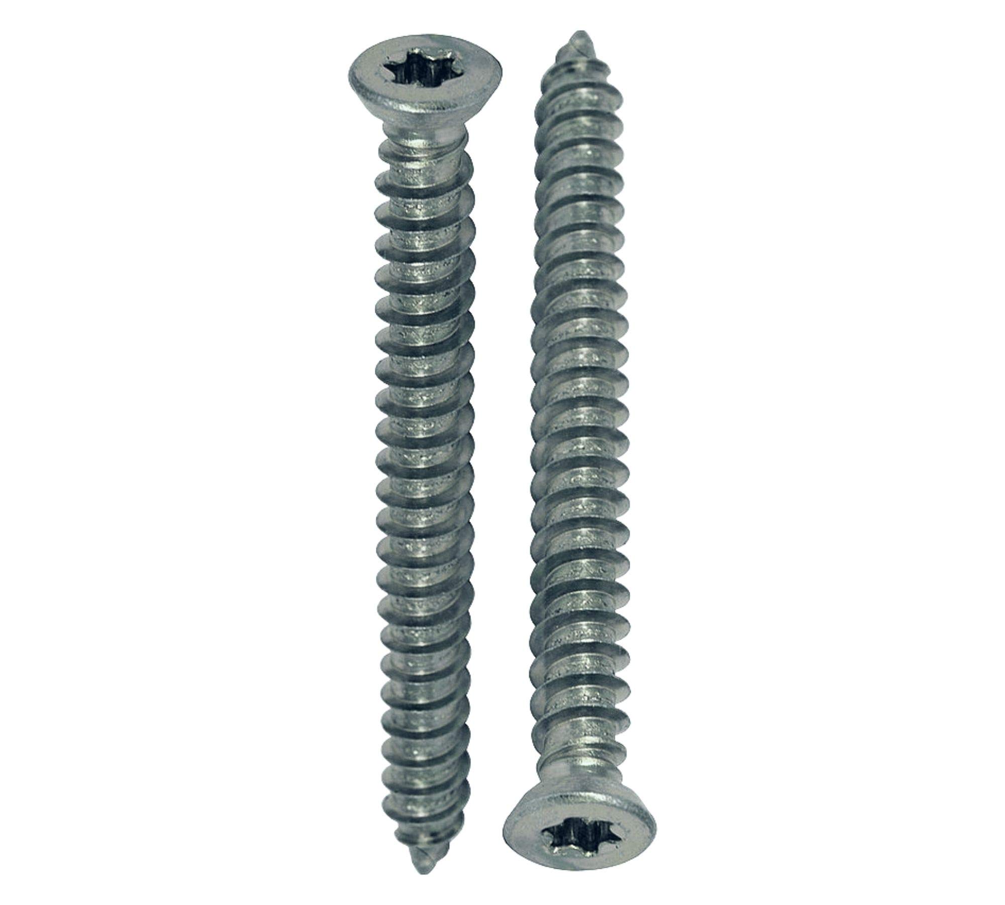 DOJA Industrial | Concrete Torx Screw 7,5mmX72mm | PACK 25 | Flat Head Countersunk Driver Bit Screw Box | Steel Zinc Plated Torx Decking Screws | Masonry/Brick/Wood/Frame/Door/Home Plug Fixings — image 1