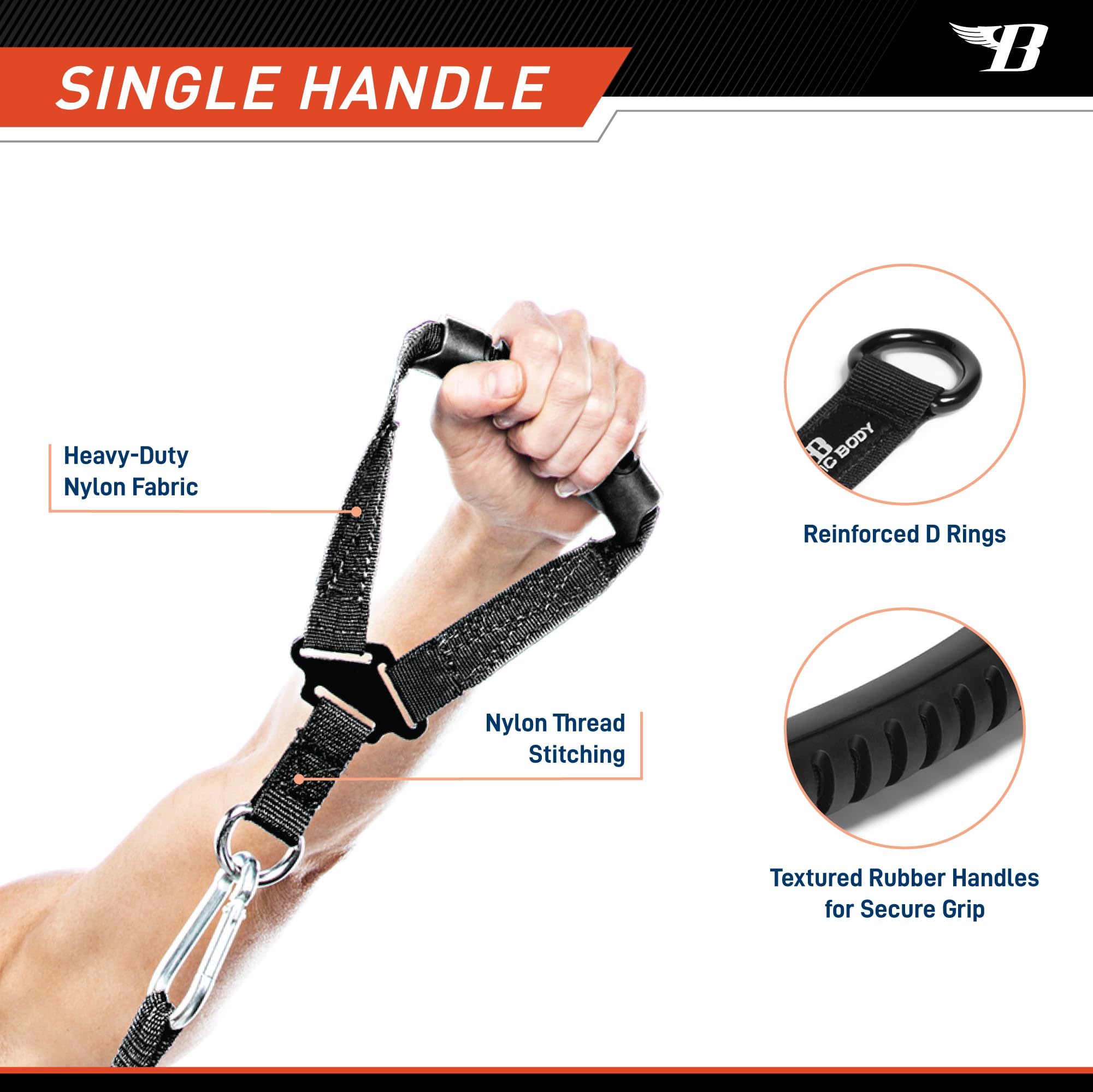BIONIC BODY 36 Inches Light Weight Resistance Training Straight Bar – Fits All Resistance Bands/Accessories with Carabiners BBEB-020
