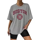 ORANDESIGNE Womens Cotton Oversized T Shirts Letter Graphic Tees Short Sleeve Casual Summer Clothes 2026