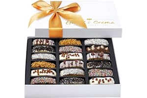 HAZEL & CREME Thanksgiving Biscotti Gift Baskets - Food Gift Baskets for Him or Her - Assorted Biscotti and Toppings - Corporate, Birthday, Holiday, Sympathy, Gourmet Gifting