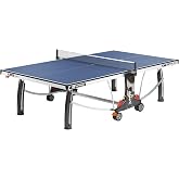 CORNILLEAU - 500 Indoor Table Tennis Table- Folding &amp; Compact - 22mm Chipboard Top - Racket &amp; Ball Holders - Blue