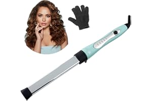 CHOPSTICK STYLER Mischief, Professional Curling Wand, 5 Variable Temperatures, 0.7”x 0.9” Extra Thick Long Length Rectangular Titanium Barrel for Long Lasting Voluminous, Big, Bouncy, Beachy Curls