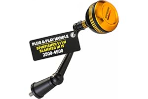 MARVELURE Power Handle for Penn Spinfisher VI VII Slammer III IV (Not for Spinfisher Long Cast/V) (Black, Slammer/Spinfisher 2500-4500 Thread)