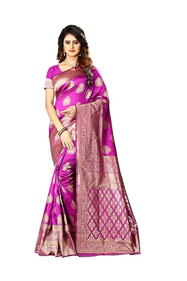Shoppershopee Kanjivaram Banarasi Silk Saree (Pari-21_Rani)